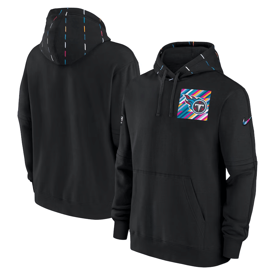 Men's Tennessee Titans Black 2023 Crucial Catch Club Pullover Hoodie Men's Tennessee Titans Black 2023 Crucial Catch Club Pullover Hoodie